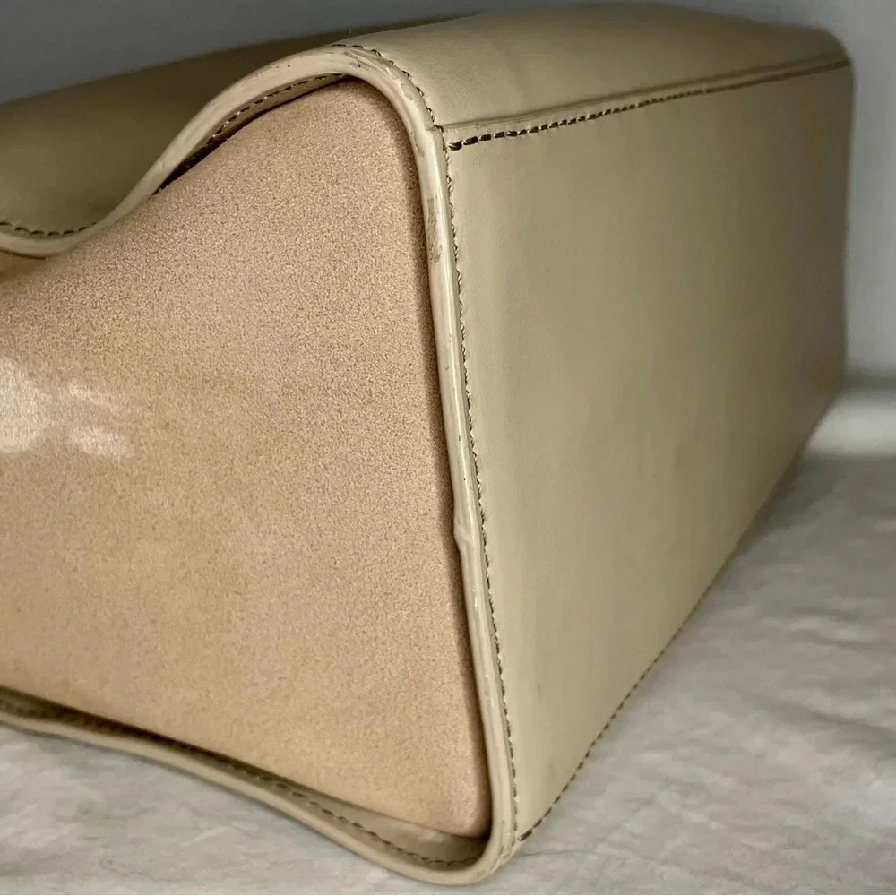 KS238263 Kate Spade Parker Street Allena Tan Leather Suede Satchel - Picture 3 of 8
